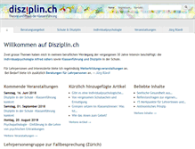 Tablet Screenshot of disziplin.ch